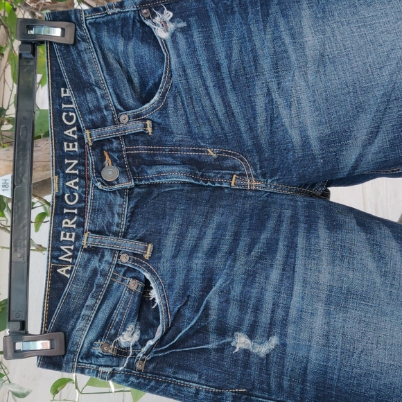 American eagle Men's jeans Bootcut size 28/30 color blue 100% cotton - Picture 4 of 10